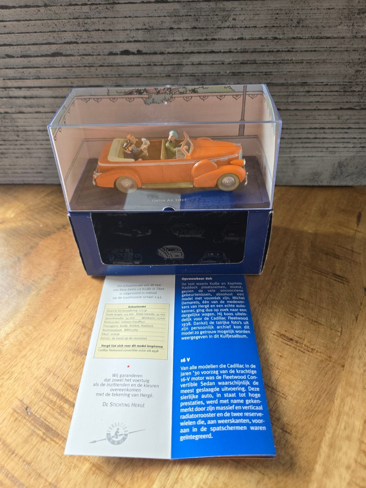 Kuifje in Tibet Cadillac Fleetwood 1938 modelauto, Ophalen of Verzenden, Zo goed als nieuw, Auto