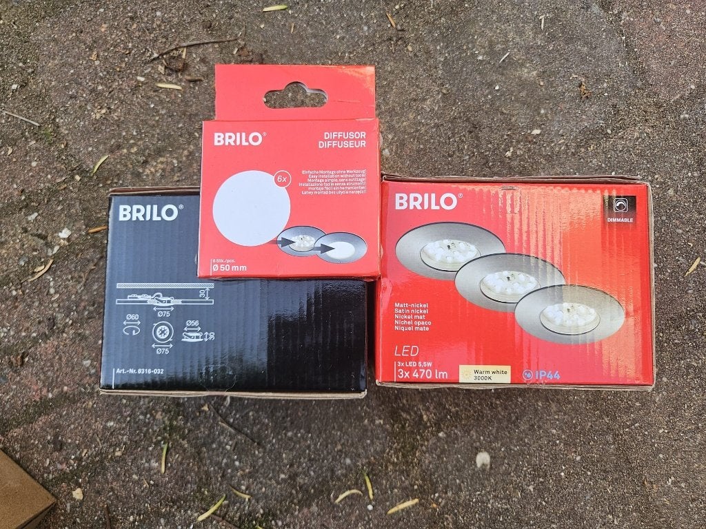 Spotjes - BRILONER LED Inbouwspot set 8316 + diffusors, Huis en Inrichting, Ophalen, Metaal of Aluminium, Nieuw, Led