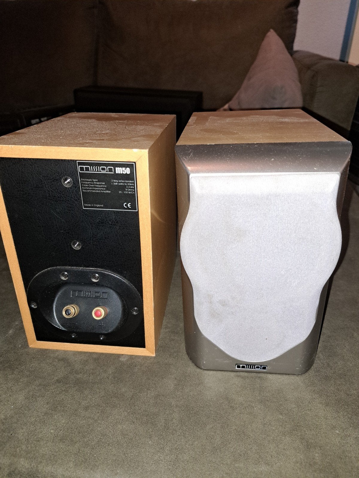 Mission m50 boekenplank speakers, Audio, Tv en Foto, Luidsprekers, Ophalen of Verzenden, Zo goed als nieuw, 60 tot 120 watt, Overige merken