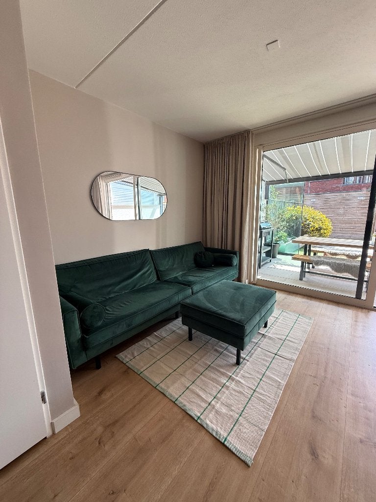 Groene 3-zits velvet bank van Sissy Boy, Huis en Inrichting, Ophalen, Gebruikt, Driepersoons, 75 tot 100 cm