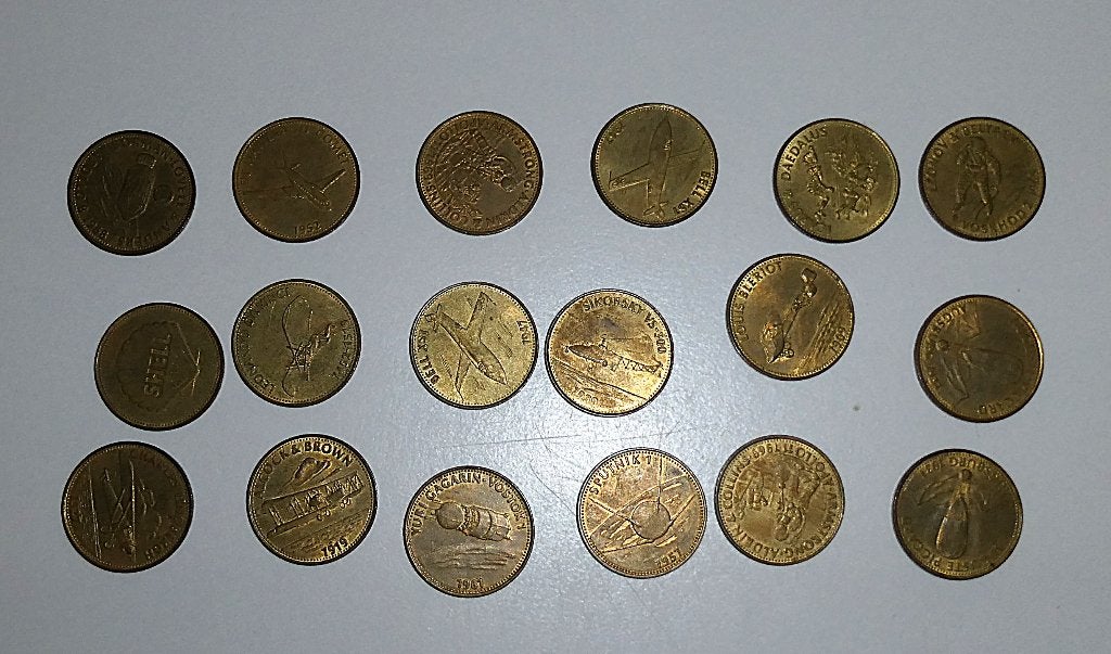 18 Shell munten ruimtevaart, Ophalen, Overige materialen
