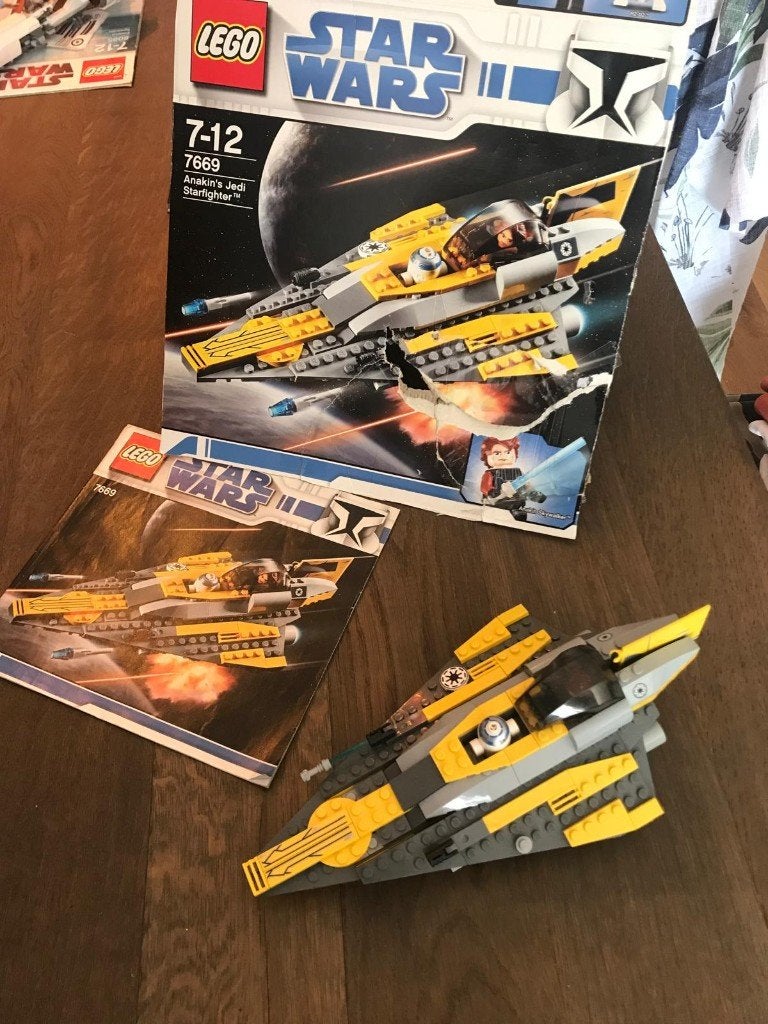 LEGO Star Wars 7669 Anakin's Jedi Starfighter, Gebruikt, Star Wars, Lego, Ophalen of Verzenden