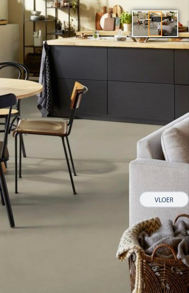 Nieuw! Marmoleum Forbo 3759 Mercury rol 2 m, 33,80 m2, Ophalen, Nieuw, 25 tot 50 m², Overige typen