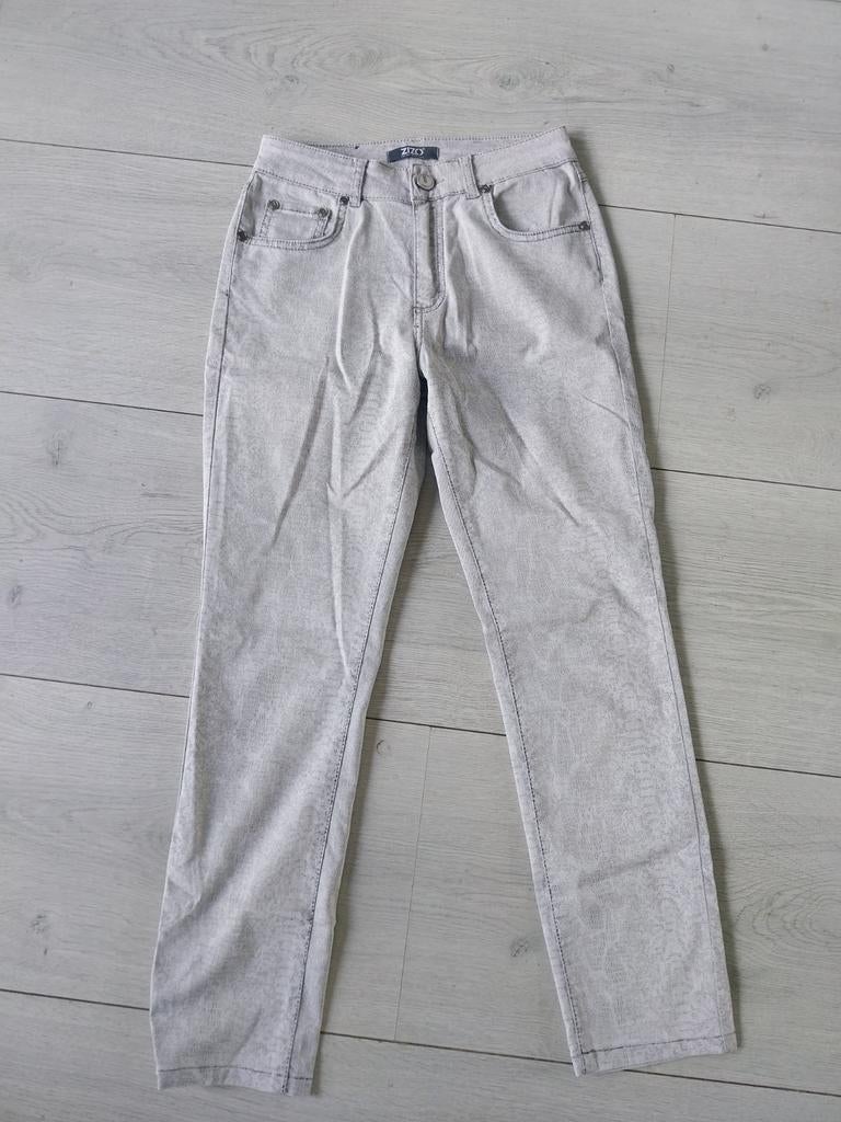 ZIZO Grijze Jeans - Maat 36 (S) slangenprint, Ophalen of Verzenden, Zo goed als nieuw, Maat 36 (S), ZIZZO