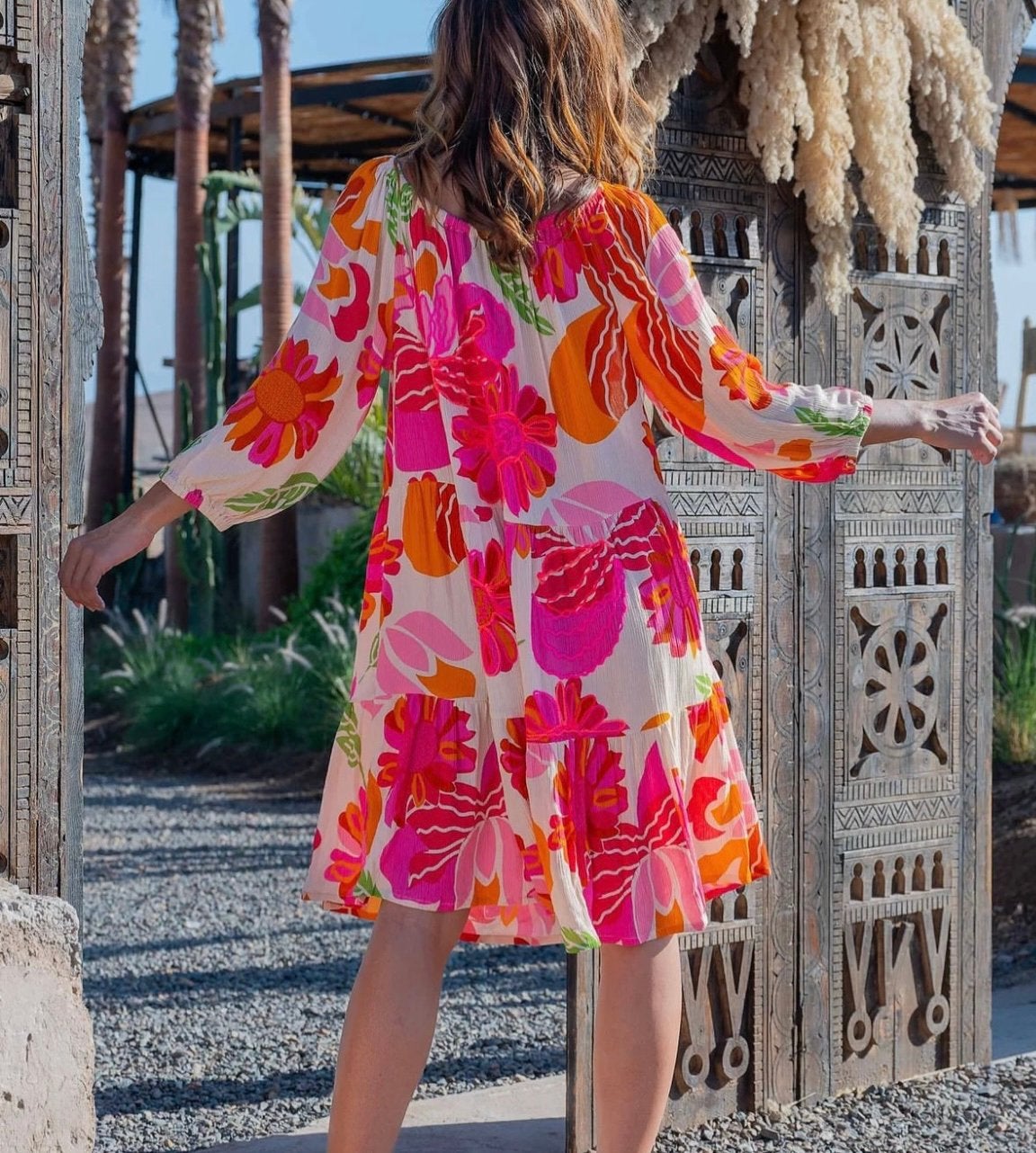 GOLD AND SILVER jurk gebloemd Ibizastyle mt TU, Kleding | Dames, Jurken, -, Verzenden, Parijs, Nieuw
