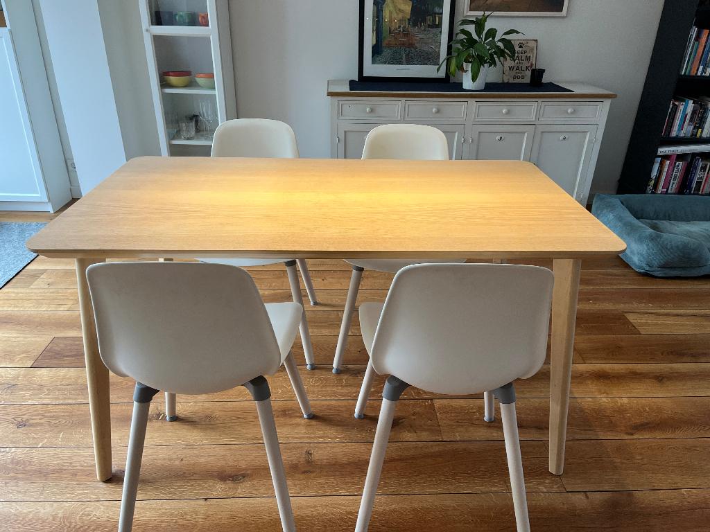 Lisabo Ikea tafel met 4 stoelen, Ophalen, Gebruikt, 50 tot 100 cm, 50 tot 100 cm