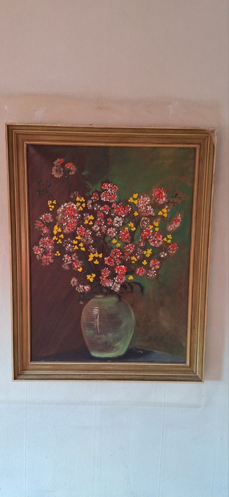 Schilderij: Levendig Boeket Bloemen in Vaas (80x90cm), Ophalen