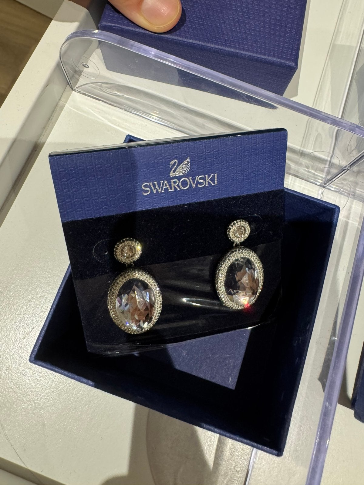 Swarovski oorbellen, Ophalen of Verzenden, Zo goed als nieuw, Overige materialen