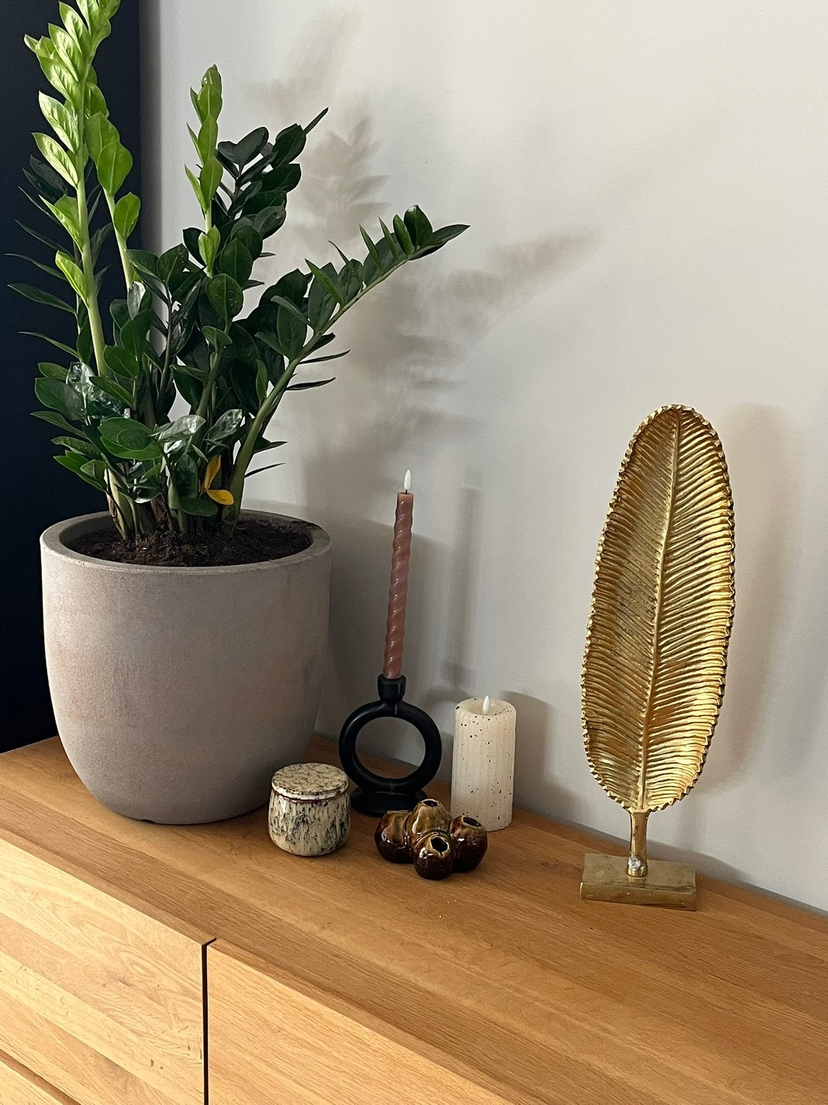 Groot decoratie beeld veer, Ophalen, Zo goed als nieuw, Goud