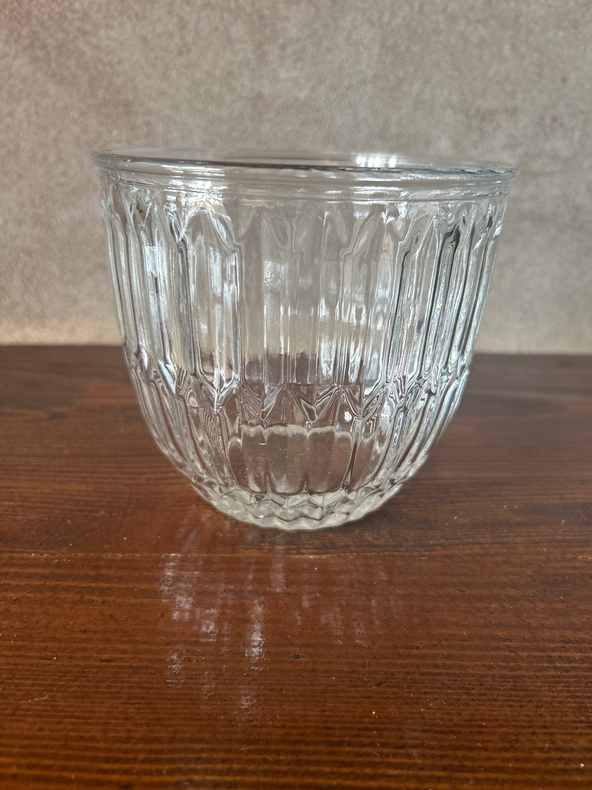 Vintage Glazen Bloempot / Overpot - Jaren '70/'80 Design, Ophalen of Verzenden