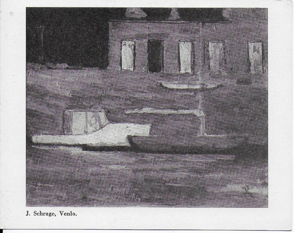 Y15 kaart schilderij v/d maand j schrage venlo ongelopen, Ophalen of Verzenden, 1980 tot heden, Ongelopen, Cultuur en Media