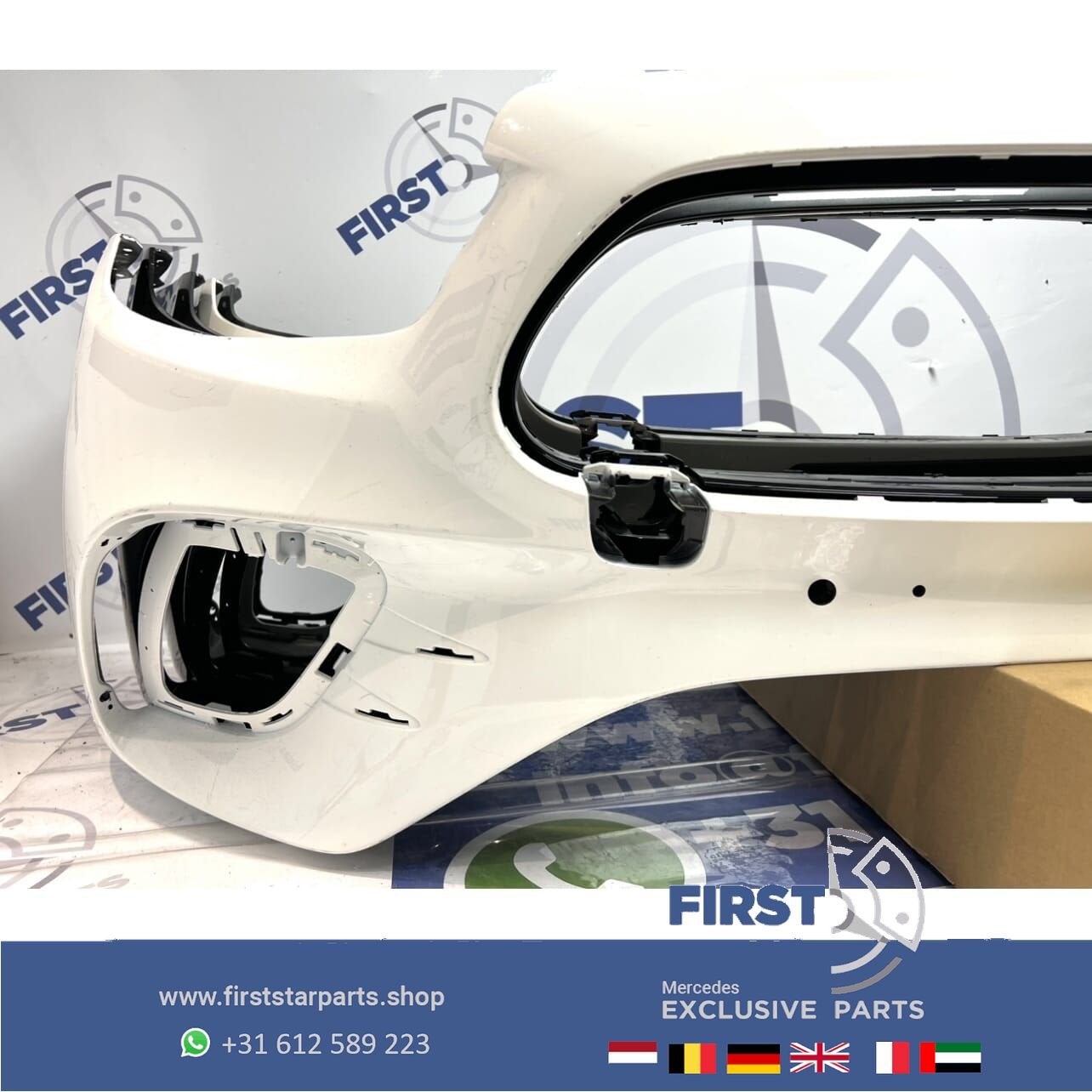W213 FACELIFT AMG Voorbumper E Klasse 2020-2023 BUMPER WIT Z, Auto-onderdelen, Gebruikt, -, Voor, Ophalen of Verzenden