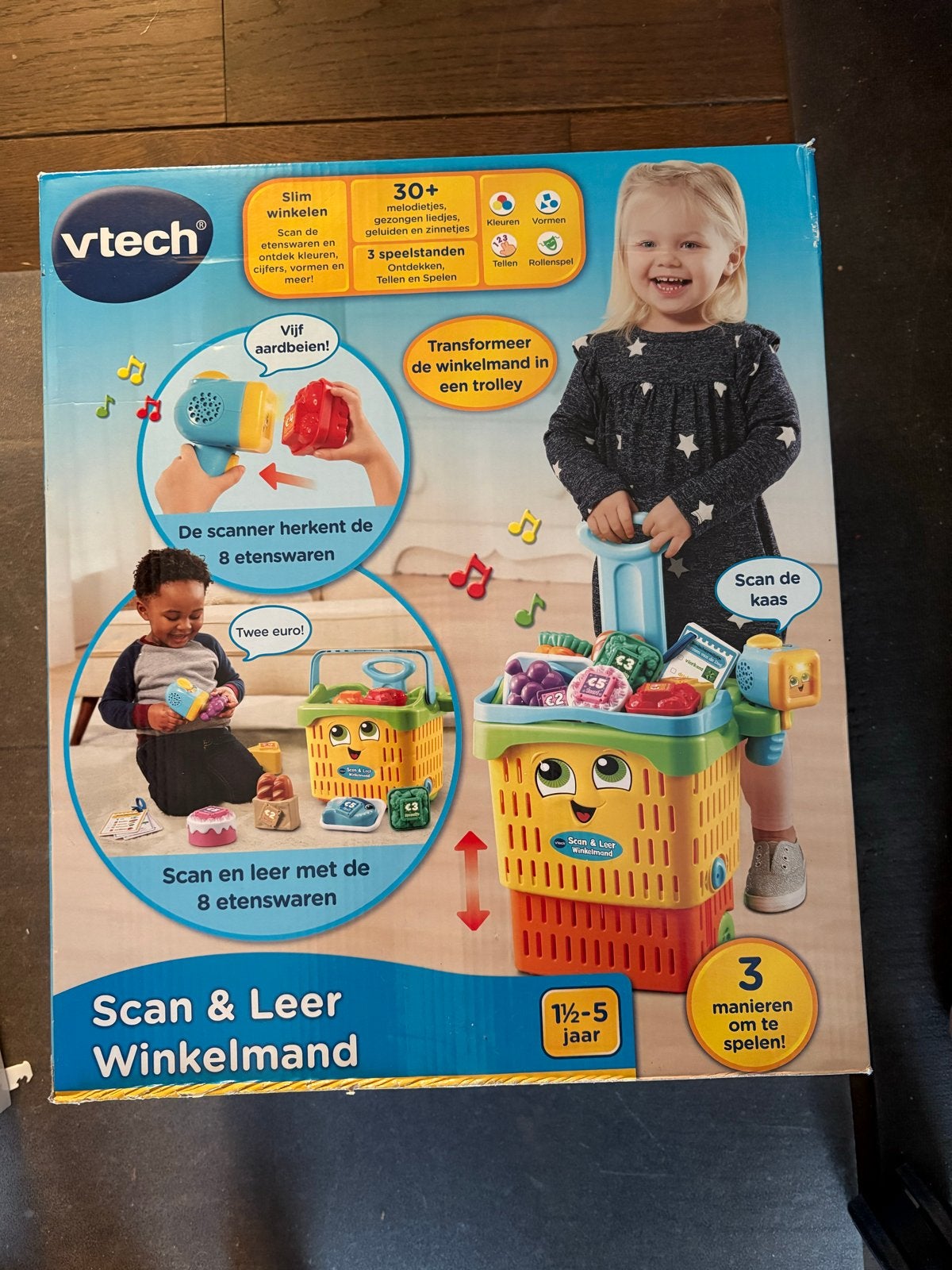 VTech Scan & Leer 2-in-1 Winkelmand & Trolley, Ophalen of Verzenden, Nieuw, Ontdekken, Met licht