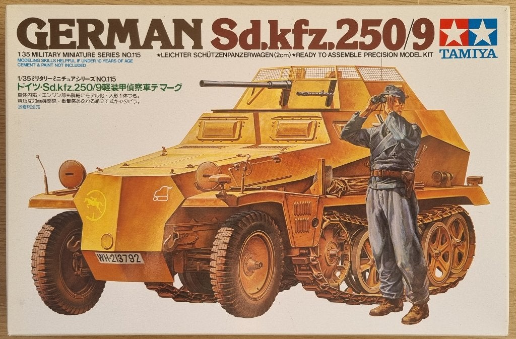 Tamiya #35115 1:35 WWII German Sd.Kfz.250/9 Halftrack, Hobby en Vrije tijd, Modelbouw | Auto's en Voertuigen, 1:32 tot 1:50, Overige typen