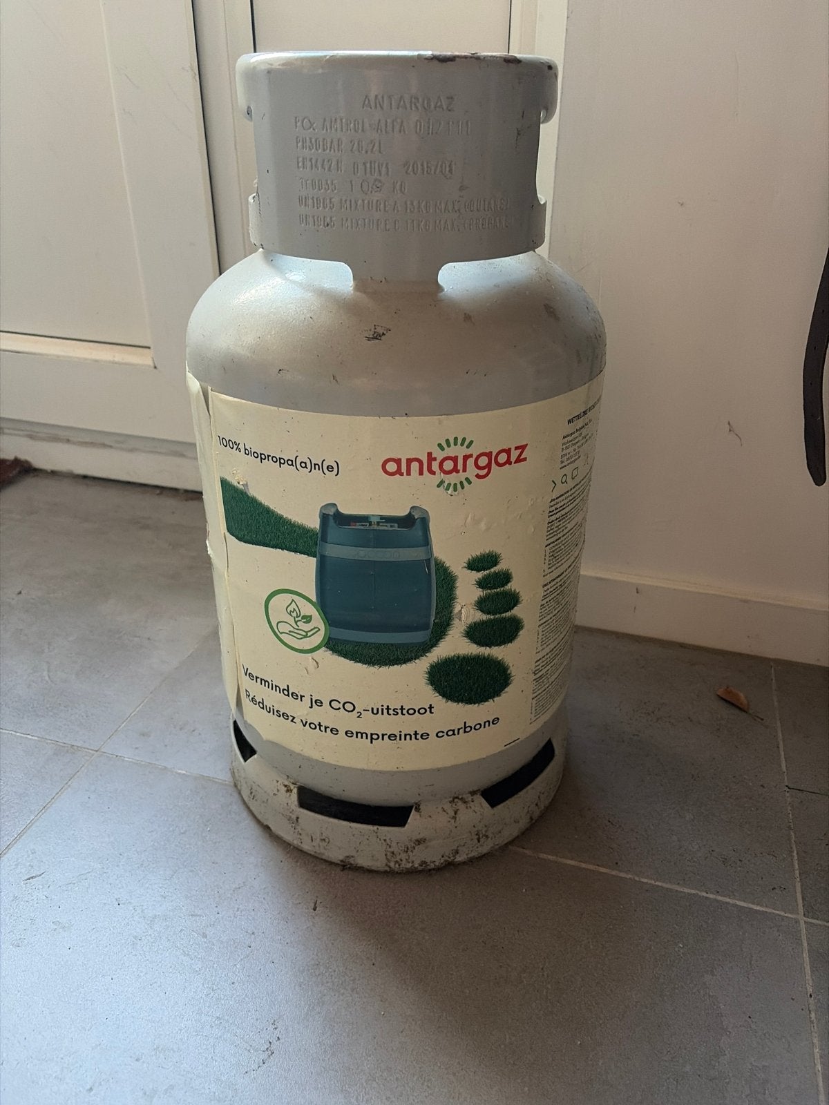 Antargaz biopropaan gasfles - niet leeg, niet vol, Ophalen, Gebruikt