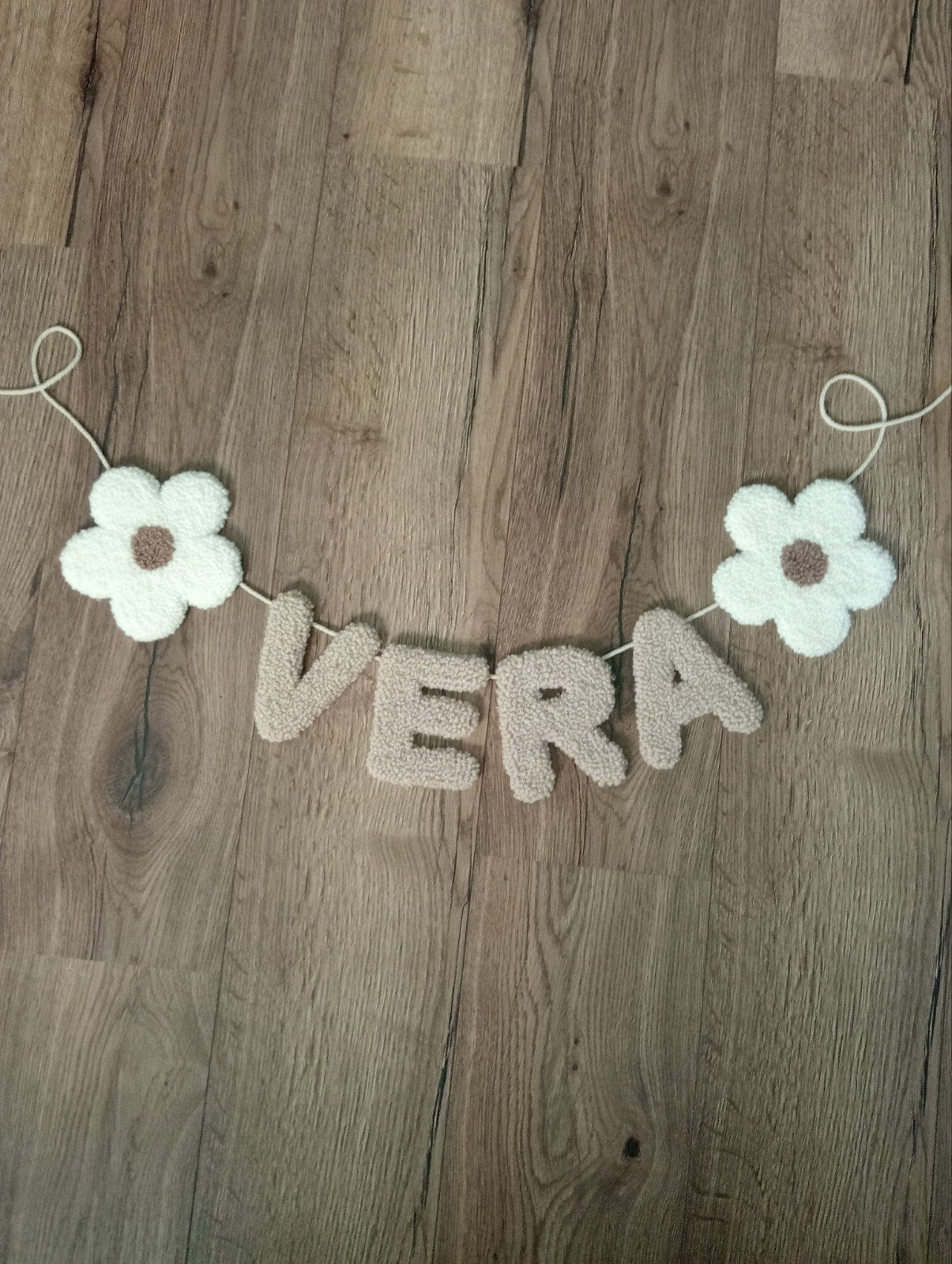 Handgemaakte Naamslinger voor Baby- en Kinderkamer, Ophalen of Verzenden, Nieuw, Wanddecoratie