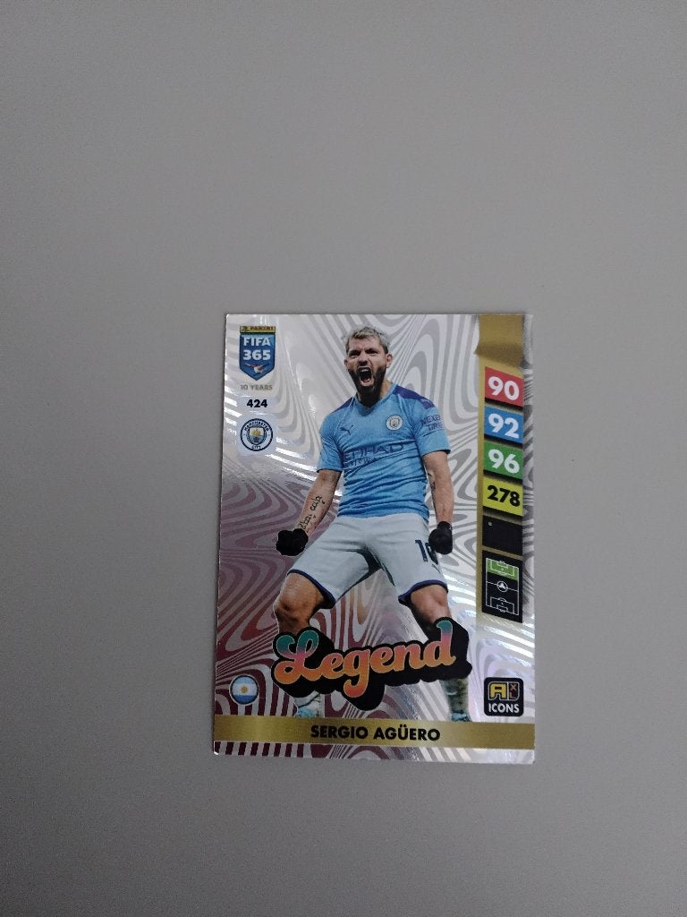 Panini voetbalkaart Legend Sergio Agüero, Verzenden, Zo goed als nieuw, Buitenlandse clubs, Spelerskaart