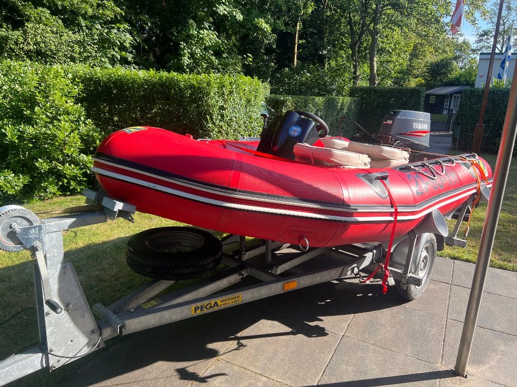 Zodiac Mark 2 2002 30 PK Yamaha, Ophalen, Aluminium, Gebruikt, Peddels