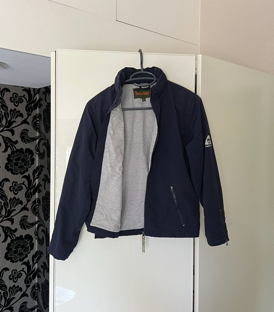 Timberland kort blauw (zomer) jasje/jack; maat 152, Kinderen en Baby's, Gebruikt, Timberland, Ophalen of Verzenden, Jongen