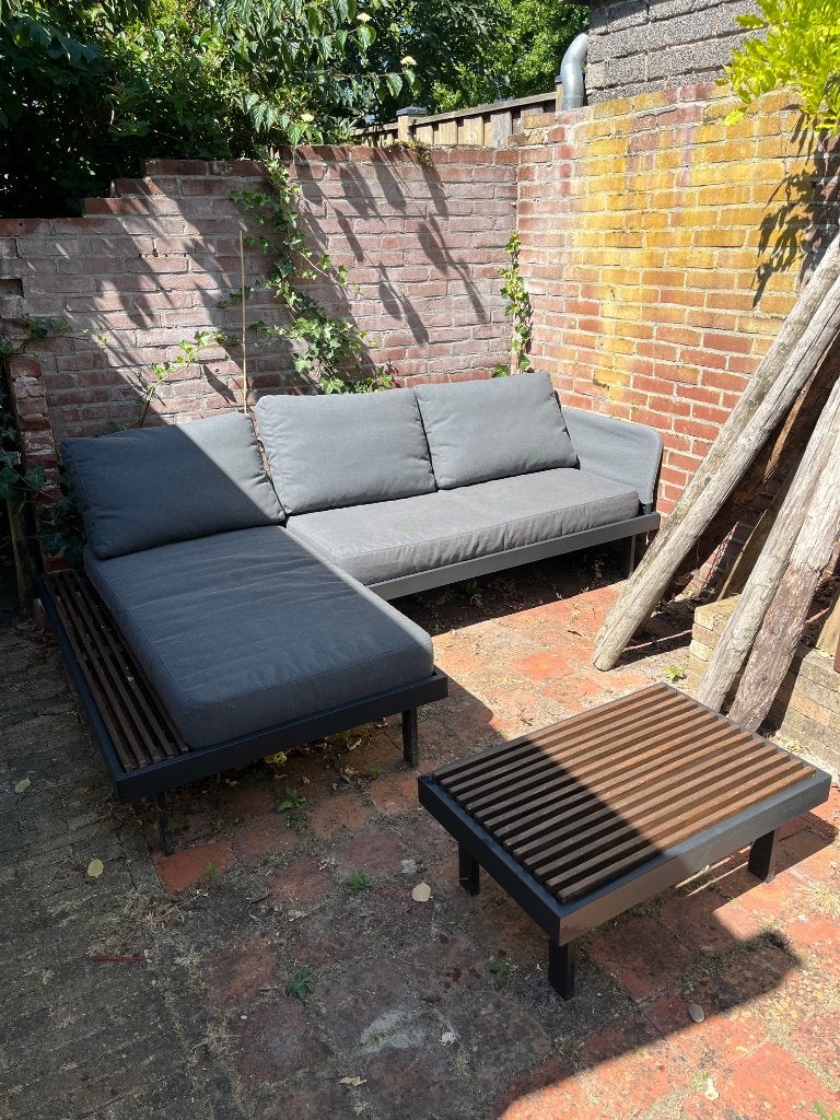 REVSKÄR 3-zits loungeset, antraciet buiten, Ophalen, Gebruikt, 3 zitplaatsen, Bank