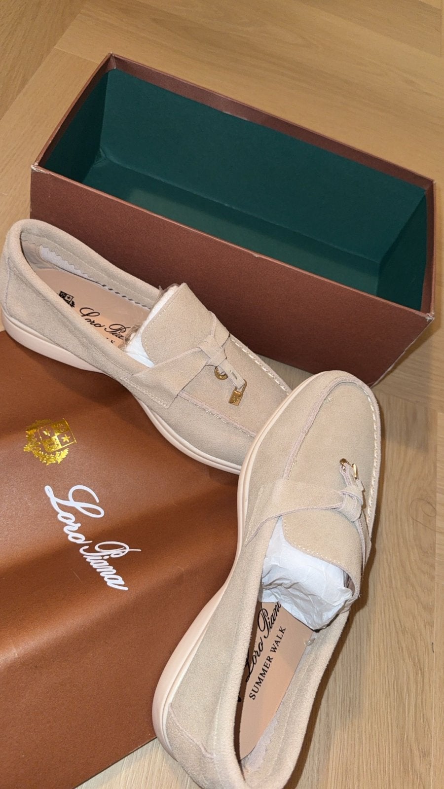 Loro Piana Summer Walk Loafers - Zo goed als nieuw 1 op 1, Ophalen of Verzenden, Zo goed als nieuw, Beige, Instappers