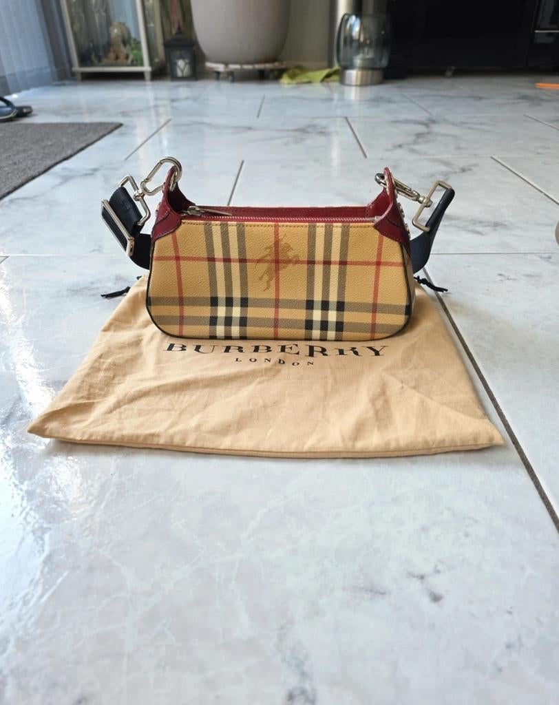 Authentieke Vintage Burberry Nova Check Pochette, Ophalen of Verzenden