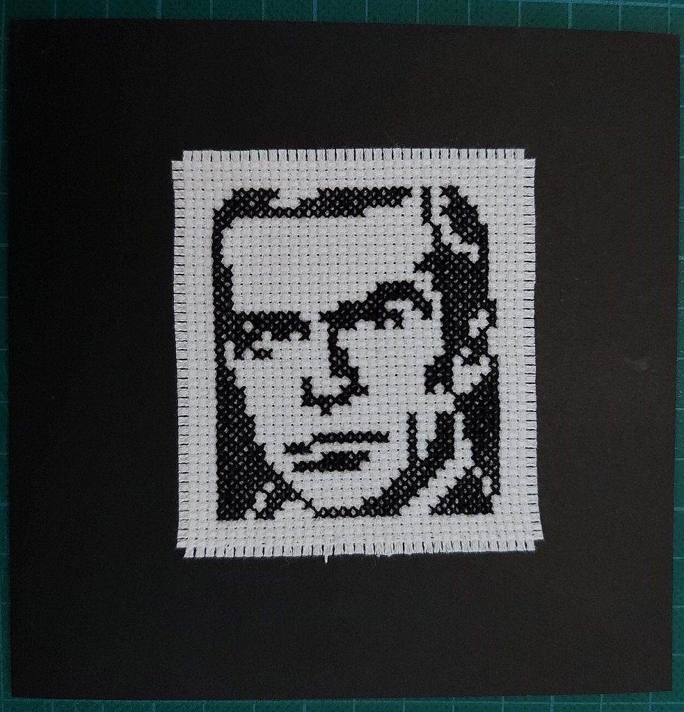 kaart met geborduurde Sean Connery (1898), Hobby en Vrije tijd, Ophalen of Verzenden, Nieuw, Man of Vrouw