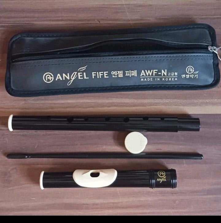 Angel Fife AWF-N Piccolo met hoes - Made in Korea, Ophalen of Verzenden, Gebruikt, Piccolo, Met koffer of tas