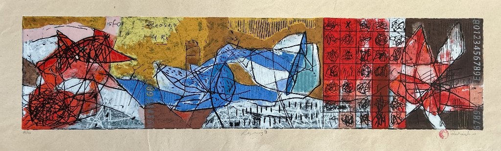 Zeefdruk Mohammed Quraish - Flying III, Gesigneerd, Ophalen of Verzenden, Zeefdruk