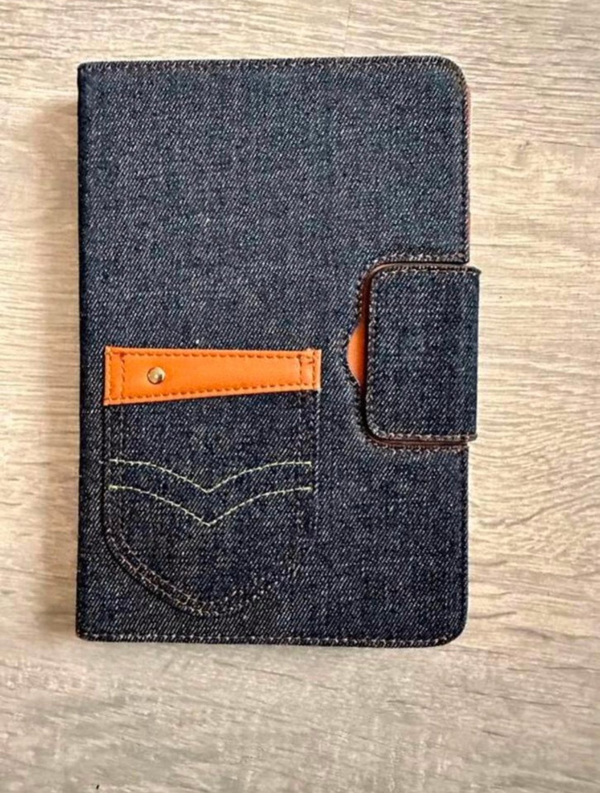 Nieuwe denim blauwe hoes voor iPad Mini 5, Computers en Software, Tablet-hoezen, 8 inch, Nieuw, Bescherming voor- en achterkant