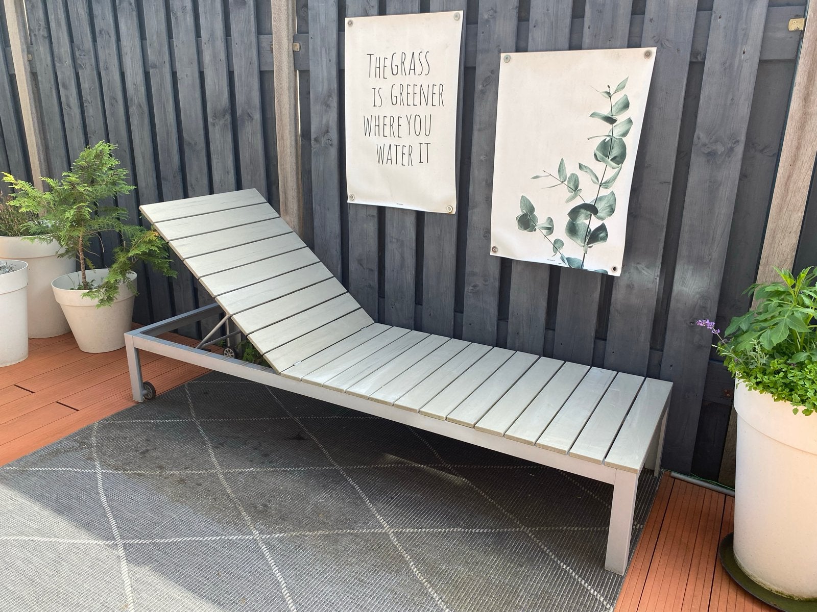 IKEA FALSTER verstelbare zonneligstoel met wielen, Tuin en Terras, Ophalen, Gebruikt, Overige materialen, Verstelbaar