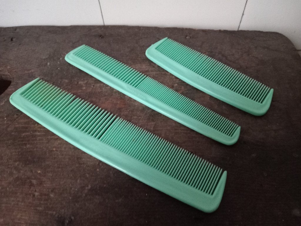 set vintage kammen, tas zakkam lichtblauw, 3 stuks nieuw, Ophalen of Verzenden, Nieuw