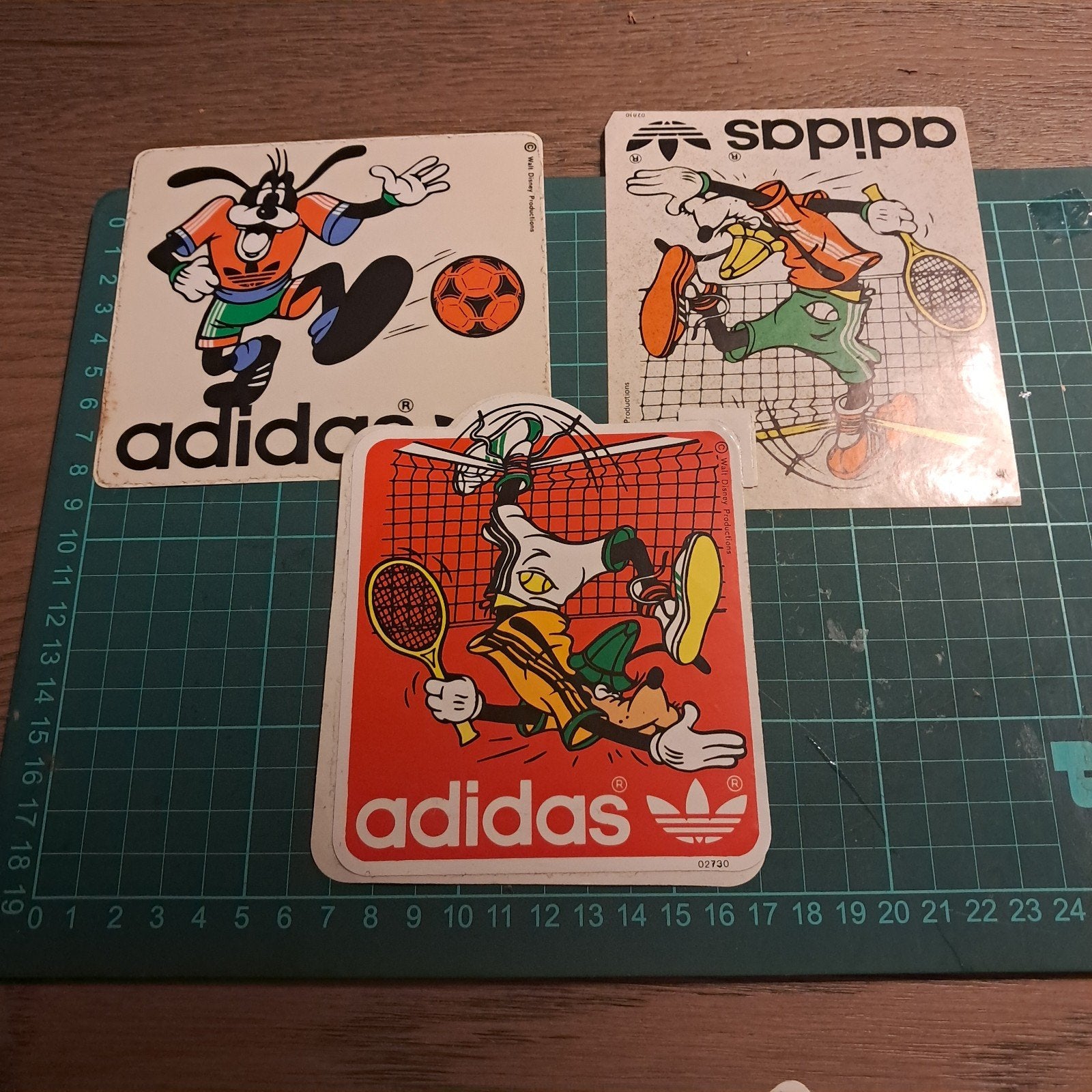 Vintage Adidas Disney Goofy stickers jaren '80, Ophalen of Verzenden, Gebruikt, Merk