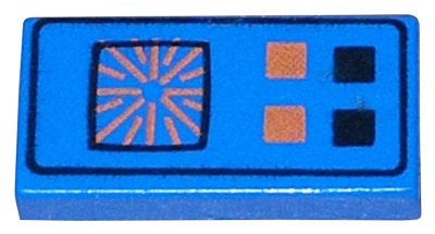 Lego Blue Tile 1 x 2 with Red and Black Buttons Computer, Gebruikt, Lego, Overige typen, Ophalen of Verzenden