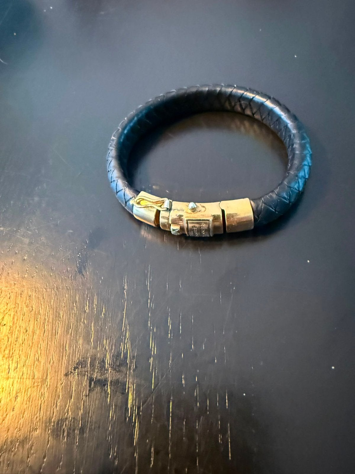 Buddha to Buddha Armband 23 cm, Ophalen of Verzenden, Zo goed als nieuw, Zwart, Goud