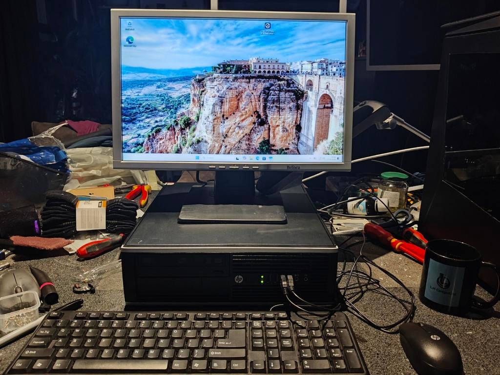 HP Desktop PC - I5 - 16GB Ram - SSD - Inclusief Monitor, Computers en Software, Desktop Pc's, Ophalen, Hp, 128GB, Met monitor