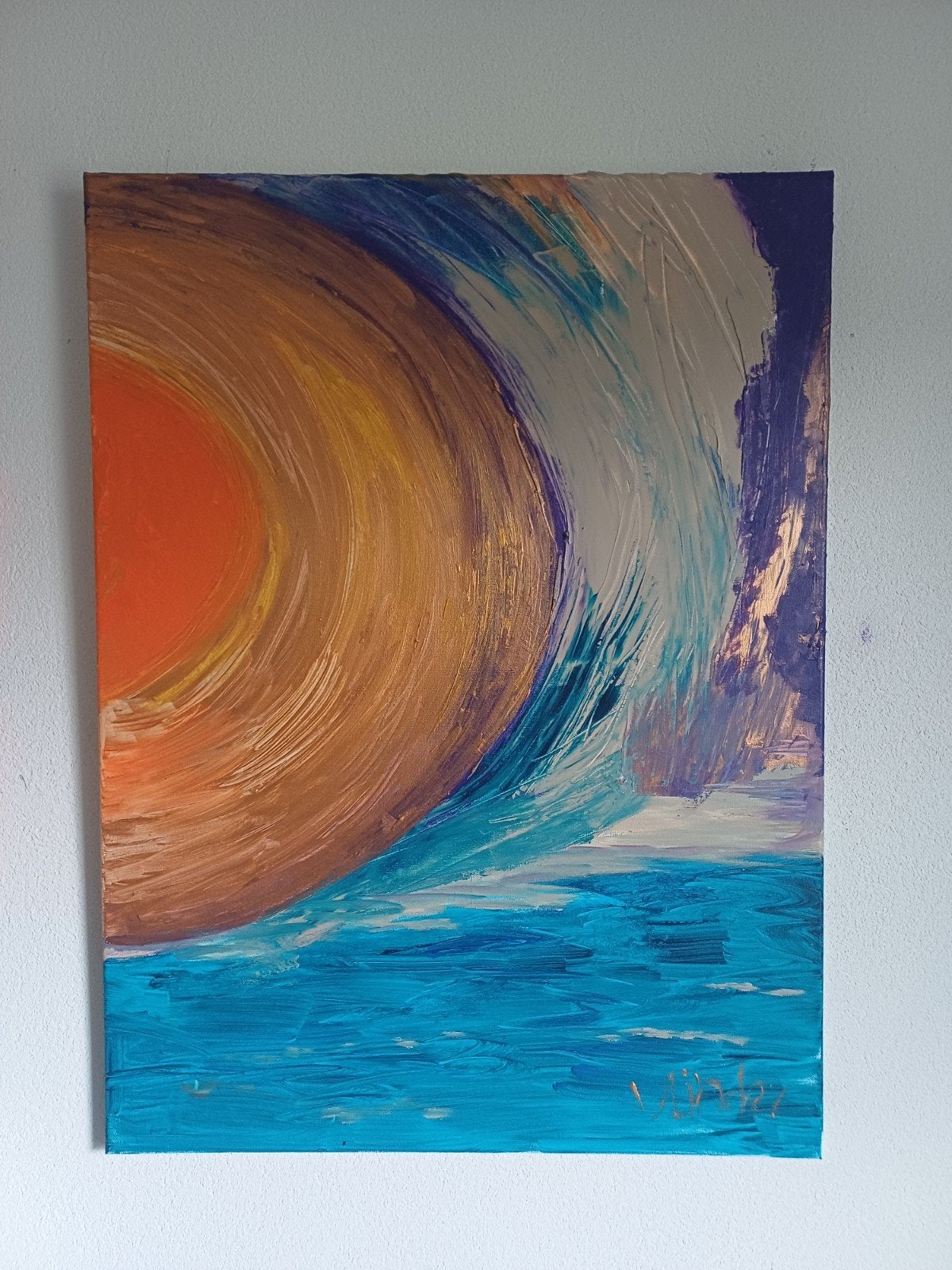 acrylschilderij 58 x 78 cm, Ophalen of Verzenden