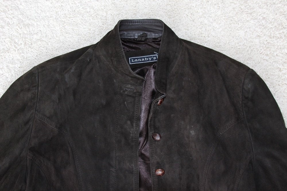 Prachtige Suede/Leren Lanaby's Jasje (L) € 80,-, Kleding | Dames, Bruin, Maat 42/44 (L), Ophalen of Verzenden, Zo goed als nieuw