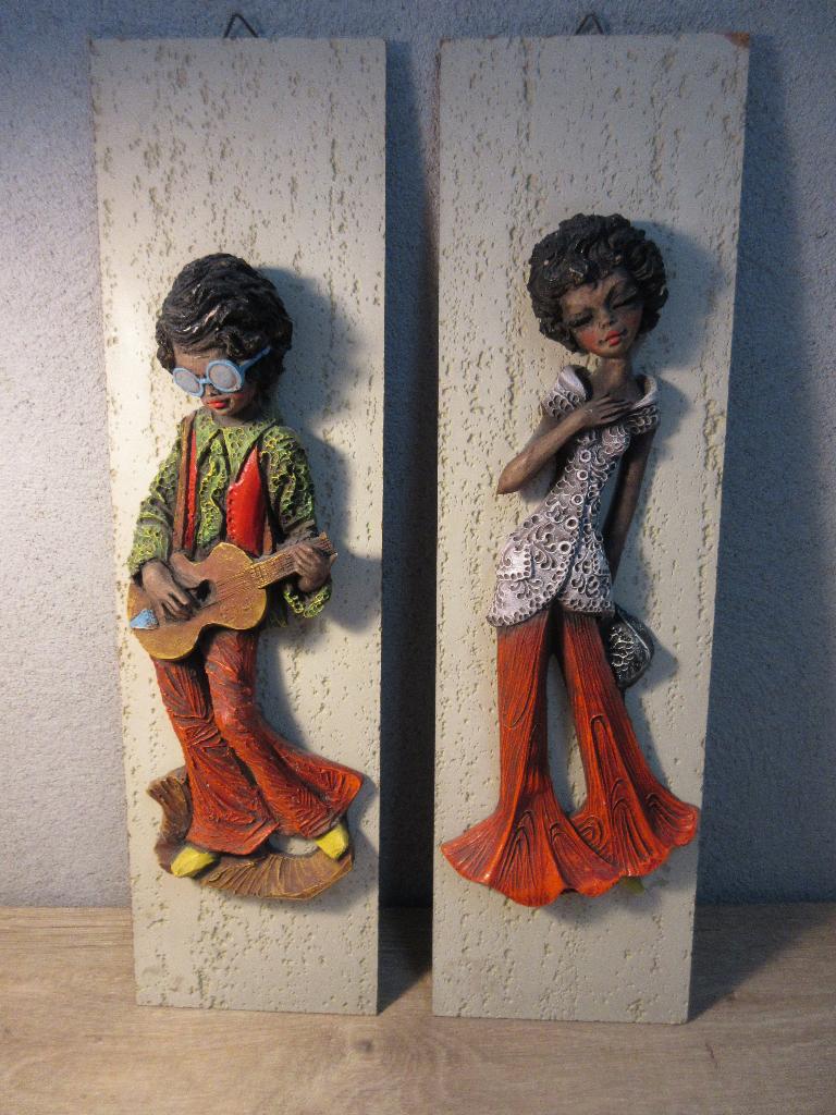 Vintage keramiek 3D wanddecoratie jaren 60 / 70, Ophalen of Verzenden, Gebruikt