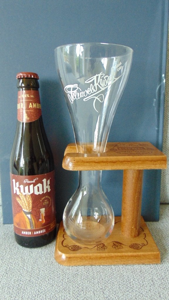Kwakglas + 1 Flesje kwak 33 cl, Verzamelen, Biermerken, Ophalen of Verzenden, Zo goed als nieuw, Glas of Glazen, Overige merken