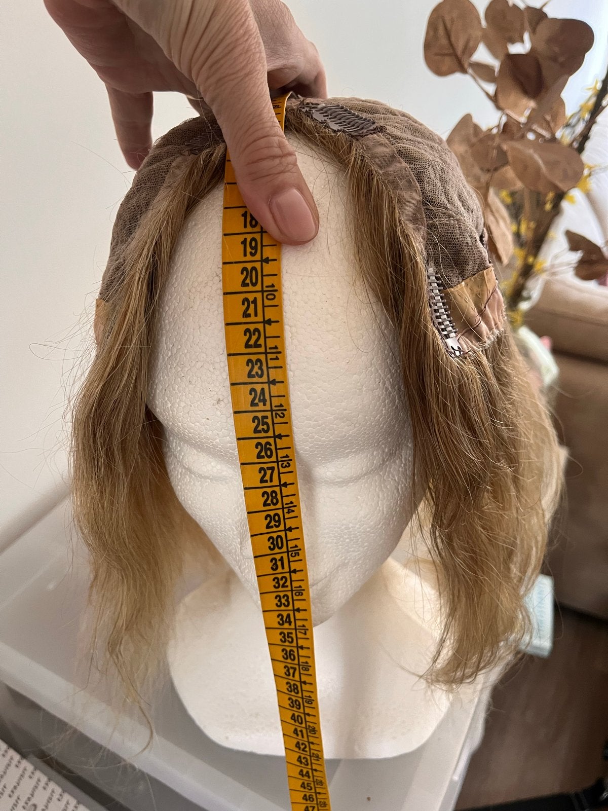 V-part U-part pruik 100% echt haar caramel blond rossig, Ophalen of Verzenden, Nieuw, Pruik of Haarverlenging