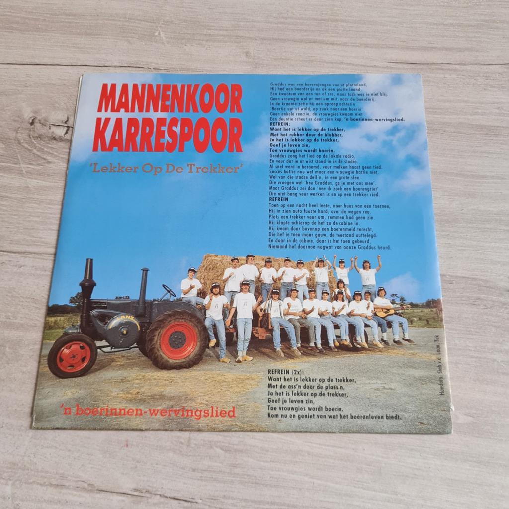 Mannenkoor Karrespoor - Lekker Op De Trekker / Koekalverij, Gebruikt, 1990 - 1999, 7 inch, Single