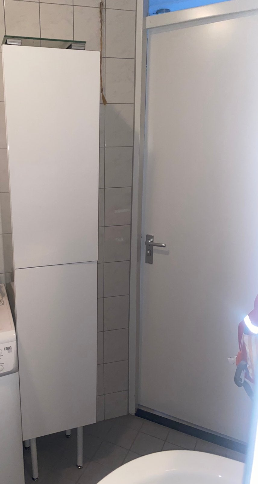 badkamerkast hoogglans wit op pootjes 36x36x192, Huis en Inrichting, Badkamer | Badkamermeubels, Ophalen, (Half)hoge kast, Minder dan 50 cm