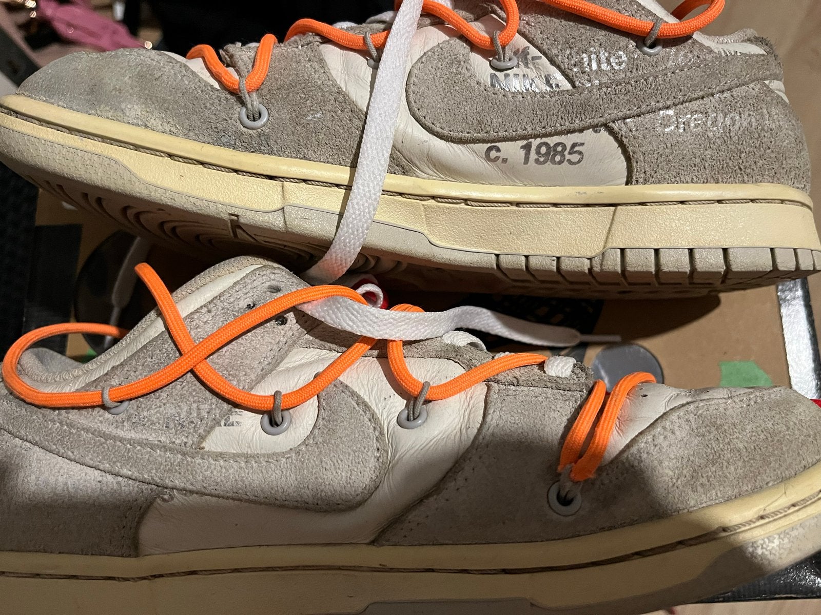 Nike Dunk Low Off-White Lot 16 - Maat 41, Kleding | Heren, Schoenen, Ophalen, Gedragen, Overige kleuren, Sneakers of Gympen
