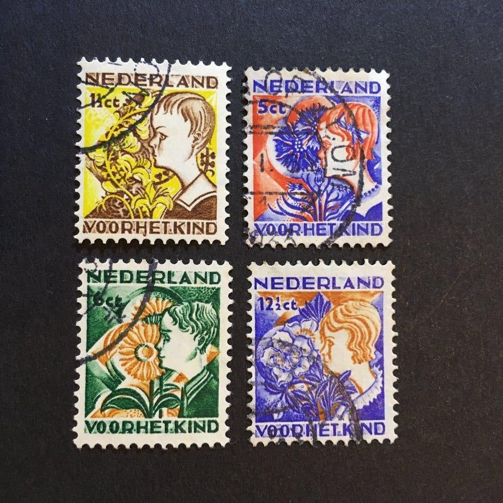 i11-248 Nederland 1932 NVPH 248-251 - Kinderzegels - gestemp, Ophalen of Verzenden, T/m 1940, Gestempeld