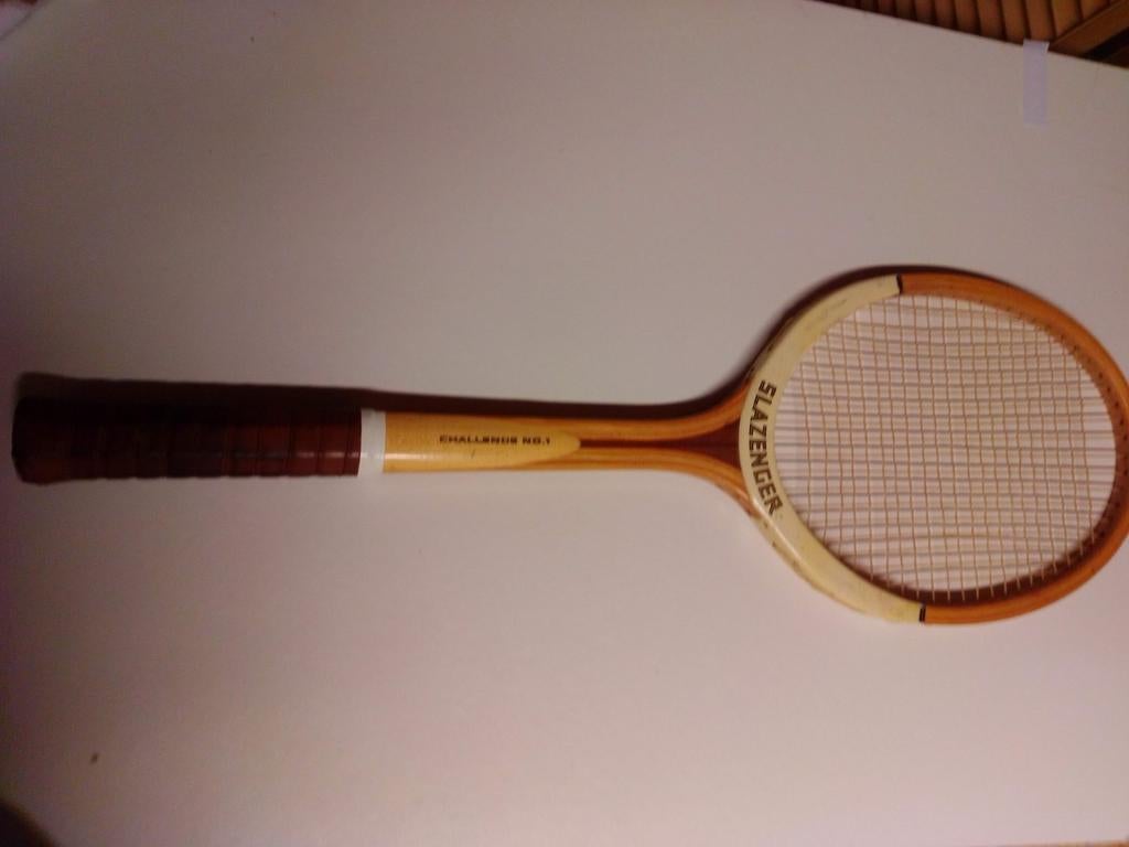 Vintage Slazenger Challenge No.1 Tennisracket met pers, Sport en Fitness, Tennis, Ophalen of Verzenden