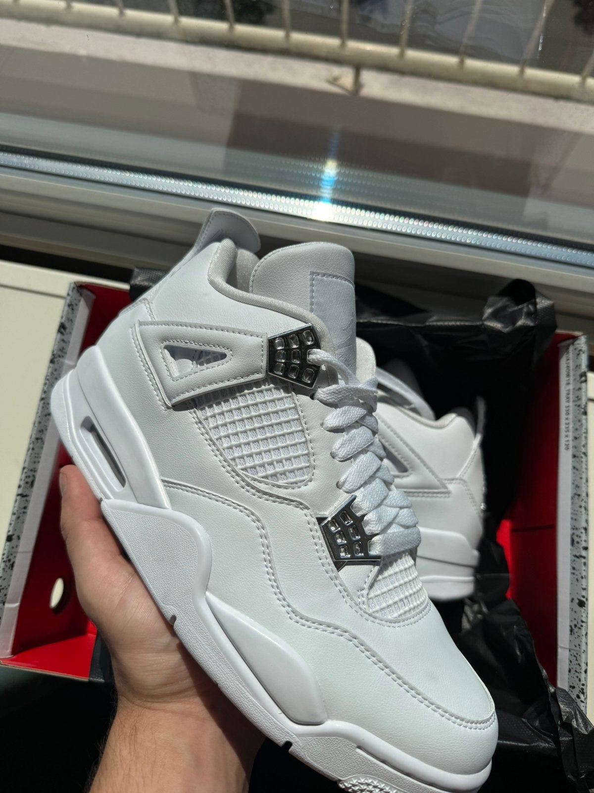Nike Air Jordan 4 Retro Pure Money Wit | Nieuw | 42,5, Ophalen of Verzenden, Nieuw, Wit, Sneakers of Gympen