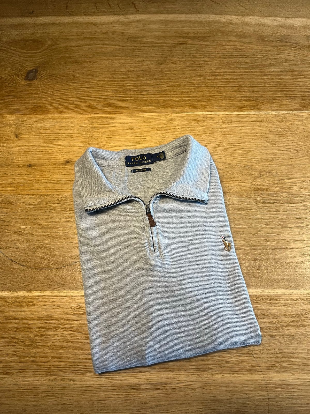 Ralph Lauren Quarter Zip Grijs Maat M - Top Staat, Ophalen of Verzenden, Zo goed als nieuw, Maat 48/50 (M), Grijs