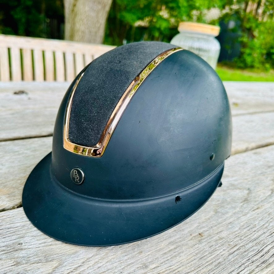 BR cap zwart met glitter en goud, Dieren en Toebehoren, Paardrijkleding, Ophalen, Zo goed als nieuw, Dressuur, Dames