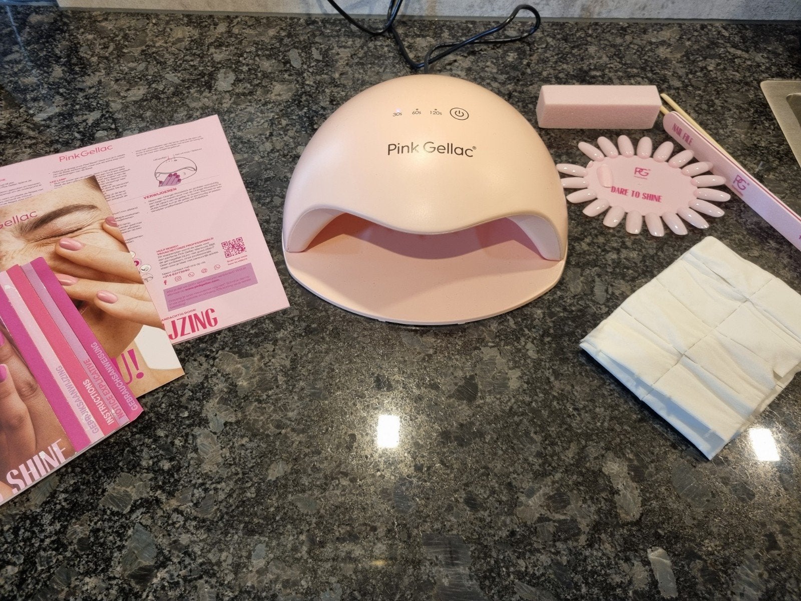 Pink Gellac UV/LED lamp zo goed als nieuw met accessoires, Ophalen of Verzenden, Zo goed als nieuw, Overige typen